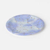 Assiettes En Carton Lavendar Golden Star Motif (Angle)