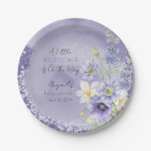 Assiettes En Carton Lavender Boho Un Petit Bébé Fleur sauvage Saupoudr (Devant)