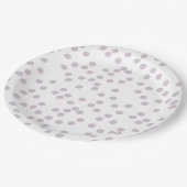 Assiettes En Carton Lavender Confetti / À petits pois (Angle)