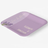 Assiettes En Carton Lavender Love Mariage (Angulaire)