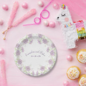 Assiettes En Carton Lavender Purple Rose Wedding (Fête)