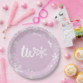 Assiettes En Carton Lavender Winter Deuxième Anniversaire Plaques de f (Fête)