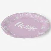 Assiettes En Carton Lavender Winter Deuxième Anniversaire Plaques de f (Angle)