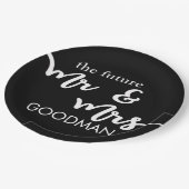 Assiettes En Carton L'avenir M. et Mme Plaques de papier (noir) (Angle)