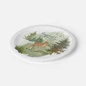 Assiettes En Carton L'aventure commence chez les cerfs rustiques (Angle)