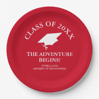 Assiettes En Carton L'aventure commence la graduation