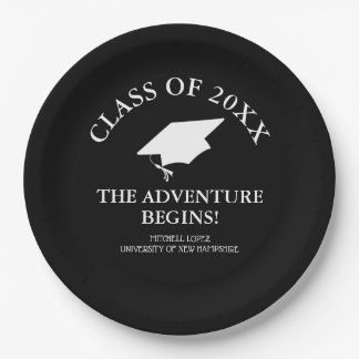 Assiettes En Carton L'aventure commence la graduation