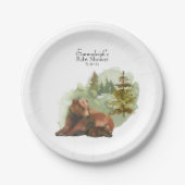 Assiettes En Carton L'aventure commence les ours rustiques (Devant)