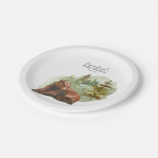 Assiettes En Carton L'aventure commence les ours rustiques (Angle)