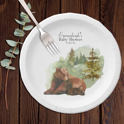 Assiettes En Carton L'aventure commence les ours rustiques