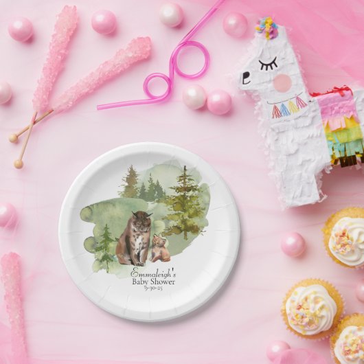 Assiettes En Carton L'aventure commence Rustic Lynx (Fête)