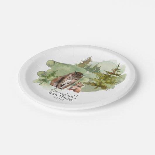 Assiettes En Carton L'aventure commence Rustic Lynx (Angle)