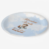 Assiettes En Carton L'aventure de l'ours mignon commence (Angle)