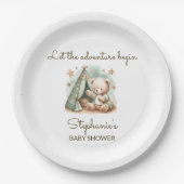 Assiettes En Carton L'aventure est l'appel Baby shower de l'ours en pe (Devant)