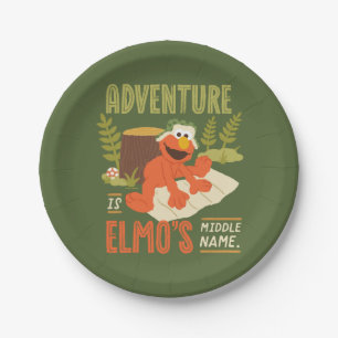 Assiettes En Carton L'aventure est le moyen-nom d'Elmo