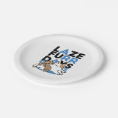 Assiettes En Carton Laze Furr Days - Cute Lazy Cats Design (Angle)