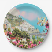 Assiettes En Carton ldp AMALFI - panorama - côte amalfitaine - (Devant)