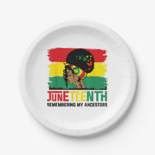 Assiettes En Carton Le 11° juin commémorant mes ancêtres célèbre Blac