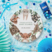 Assiettes En Carton Le baby shower branché des animaux de la forêt (Fête)