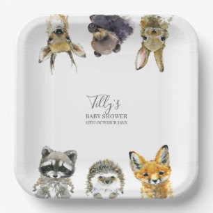 Assiettes En Carton Le Baby shower des animaux des bois