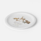 Assiettes En Carton Le Baby shower des animaux des bois (Angle)