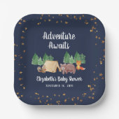 Assiettes En Carton Le Baby shower des animaux des bois (Recto)