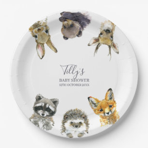 Assiettes En Carton Le Baby shower des animaux des bois
