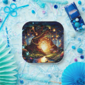 Assiettes En Carton Le Baby shower forestier enchanté de Little Boho (Fête)