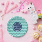 Assiettes En Carton Le baby shower nommé fait sur commande plaque (Fête)