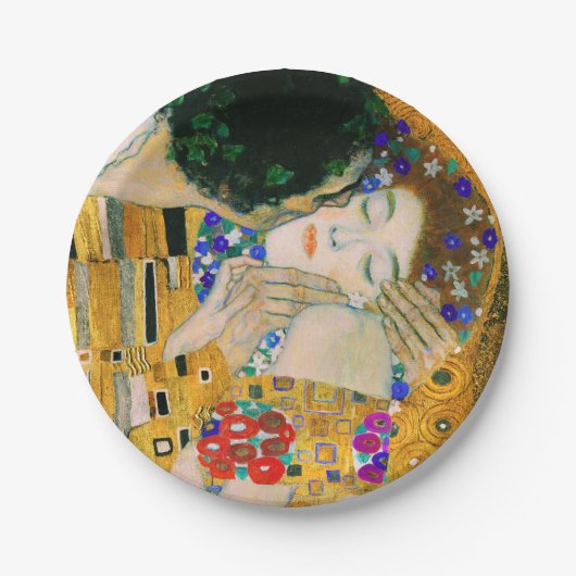 Assiettes En Carton Le baiser de Gustav Klimt (Devant)