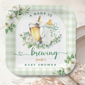 Assiettes En Carton Le bébé brasse du Baby shower de bière