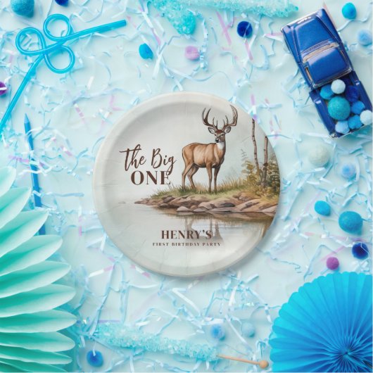 Assiettes En Carton Le Big ONE Deer première chasse 1er anniversaire (Fête)