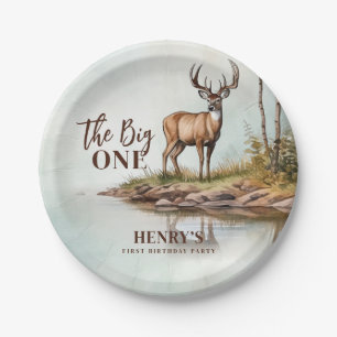 Assiettes En Carton Le Big ONE Deer première chasse 1er anniversaire