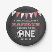 Assiettes En Carton Le Big One | Football 1er anniversaire (Devant)