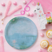 Assiettes En Carton Le brouillard sur la Tamise (par Claude Monet) (Fête)