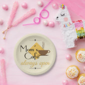 Assiettes En Carton Le café de maman toujours ouvert (Fête)