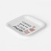 Assiettes En Carton Le café me donne des super puissances plaques de p (Angulaire)