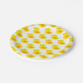 Assiettes En Carton Le caoutchouc jaune adorable penche Duckies (Angle)