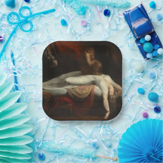 Assiettes En Carton Le cauchemar (par Henry Fuseli) (Fête)
