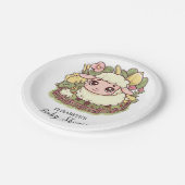 Assiettes En Carton Le Charmant Petit Baby shower Mouton (Angle)