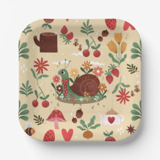 Assiettes En Carton le charme rustique de la maisonnette escargot natu