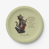 Assiettes En Carton Le chat et la brosse (Devant)