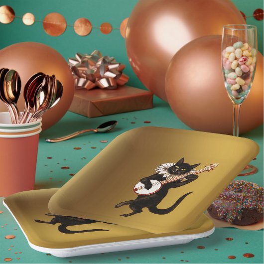 Assiettes En Carton Le Chat Musical, (Multi)