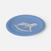 Assiettes En Carton Le cheval de basculage de baby shower (Angle)