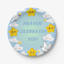 Le Ciel vous célèbre Christian Papier Plaque