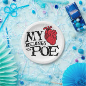 Assiettes En Carton Le coeur appartient aux plaques à papier de Poe (Fête)