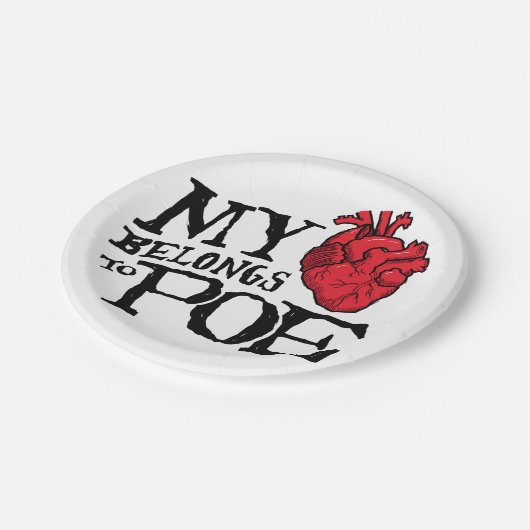 Assiettes En Carton Le coeur appartient aux plaques à papier de Poe (Angle)