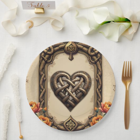 Assiettes En Carton Le coeur des dieux anciens : (Mariage)