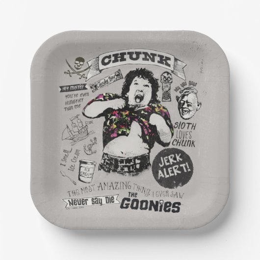 Assiettes En Carton Le Collage Retro de Goonies Chunk (Recto)
