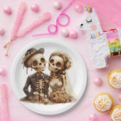 Assiettes En Carton Le Couple de Mariage Halloween (Fête)
